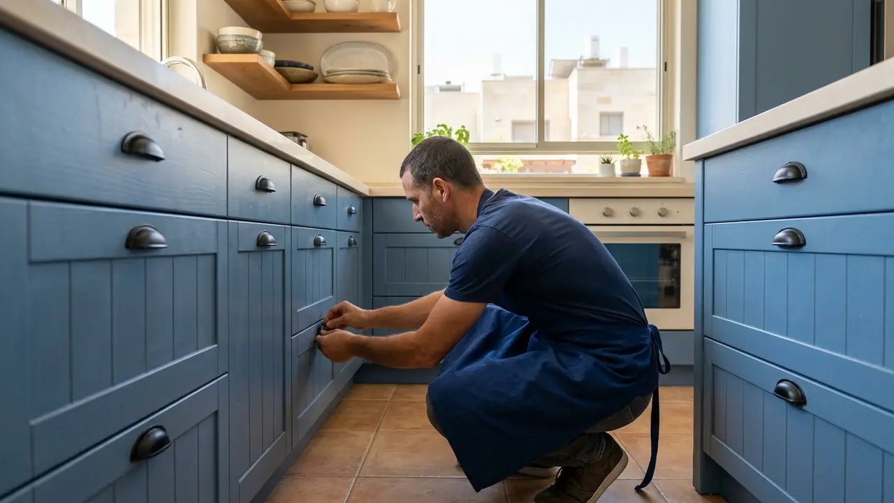 אילו טעויות עיצוב הופכות מטבח כפרי כחול לזול-מראה? - נגר
